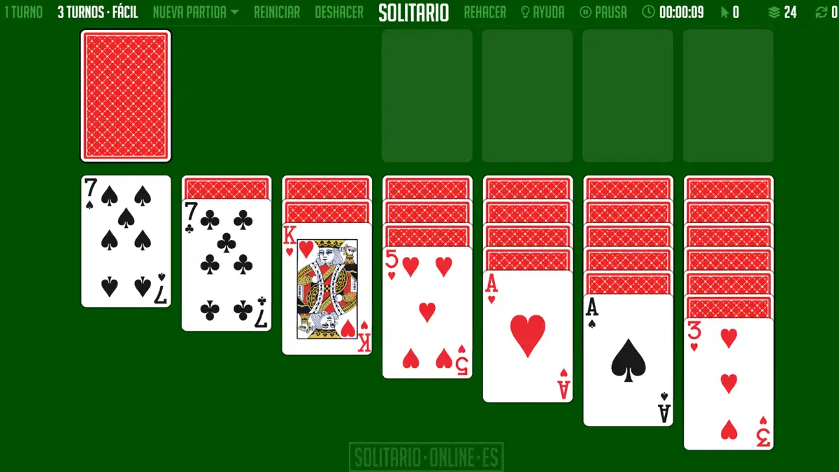 solitario online clásico captura